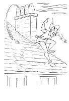 A coloring page of peter pan